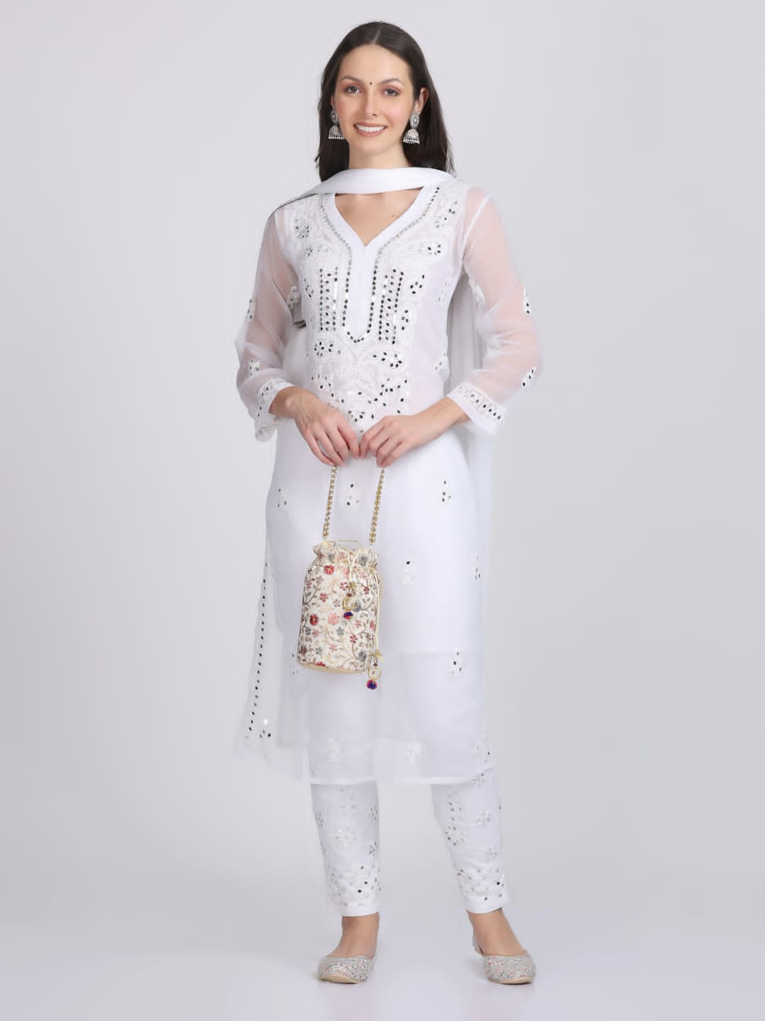 Mirror Gala Booti Kurti